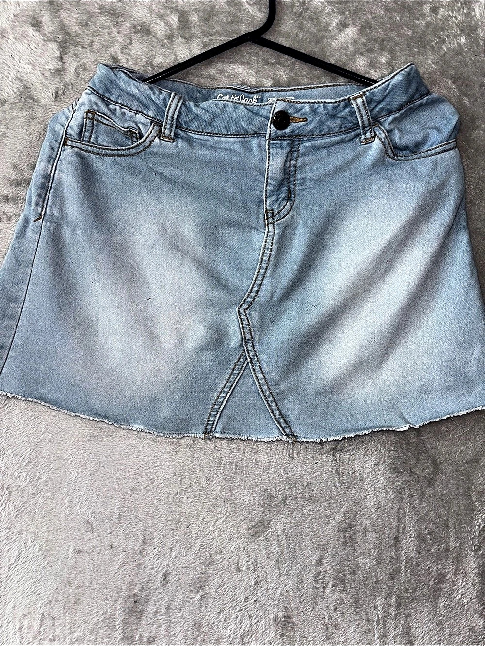 Cat & Jack Girls Denim Mini Skirt Blue Girls L (10/12)